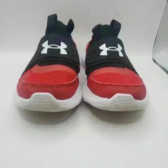 Under Armour Shoes Youth  Size 1.5 Runplay Red/Black Running School Walking - Picture 4 of 5